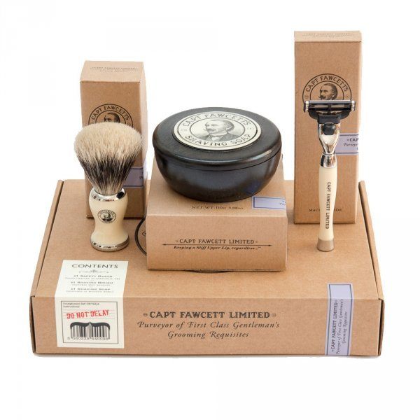 ar coffret rasage homme captain fawcett pure resine ivoire 735