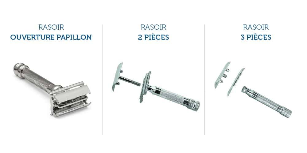 Rasoir de sûreté : comment choisir le meilleur? 15 rasoir 2 et 3 pièces et rasoir papillon