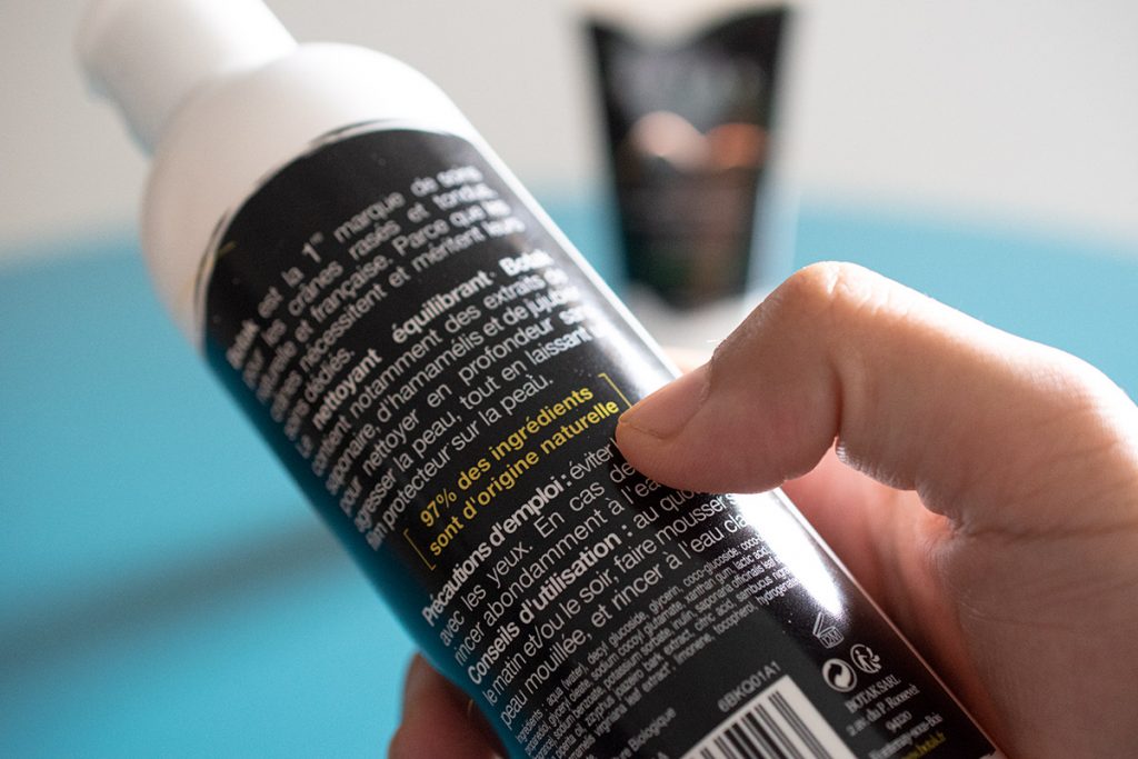Botak : des soins naturels pour crânes rasés ou tondus 3 Nettoyant crâne Botak