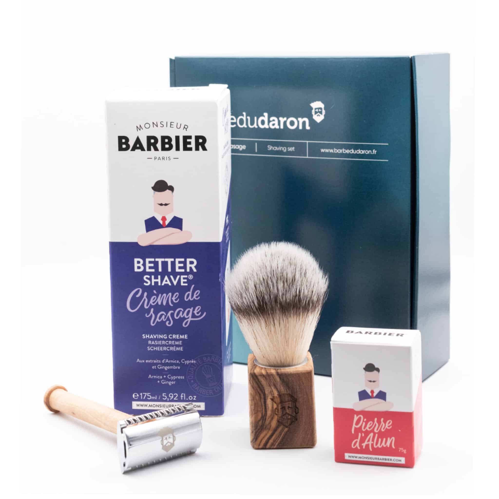 Coffret de rasage Barbedudaron x Monsieur Barbier (10 lames offertes ...