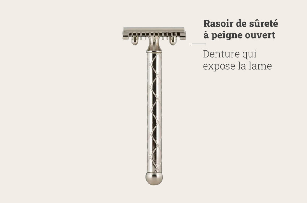 rasoir surete peigne ouvert