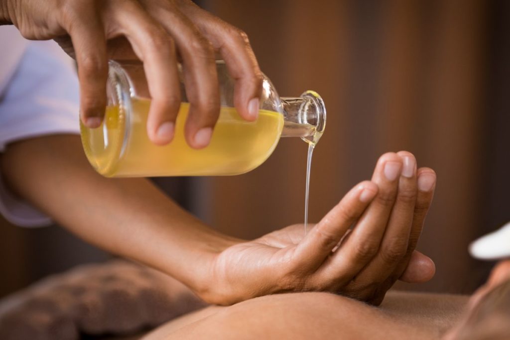 Huile massage CBD