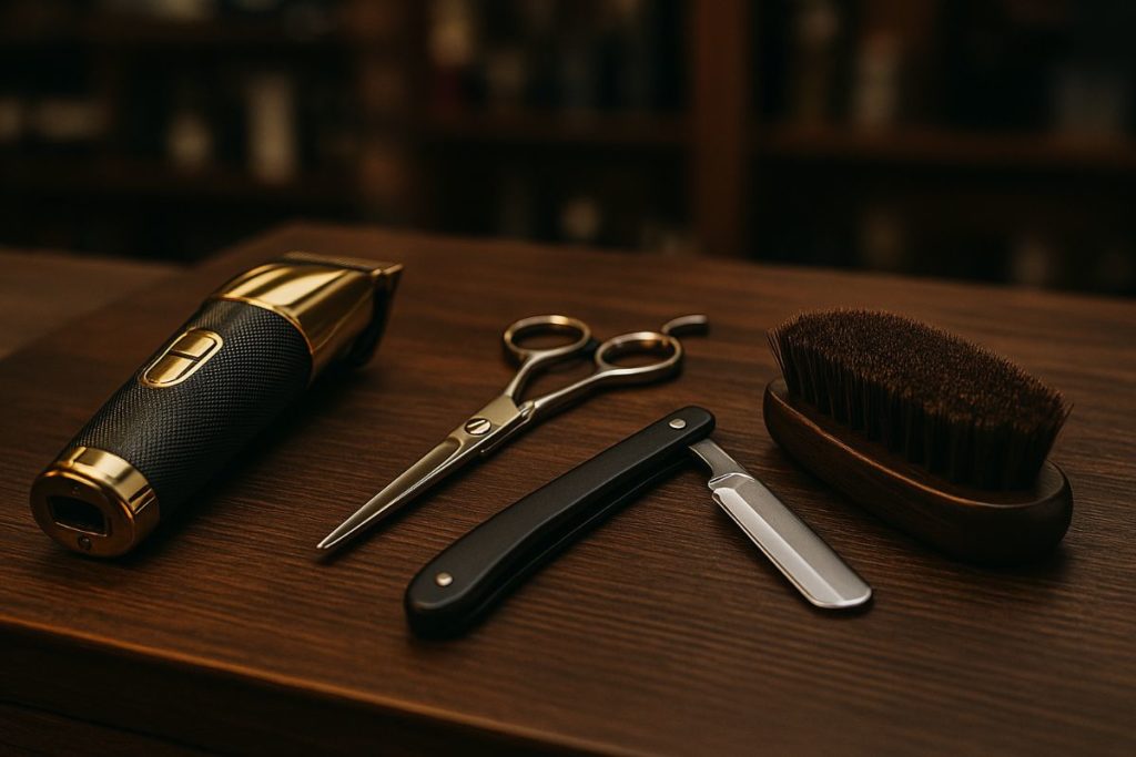 outils entretenir barbe ducktail