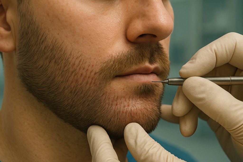 trous dans la barbe 1
