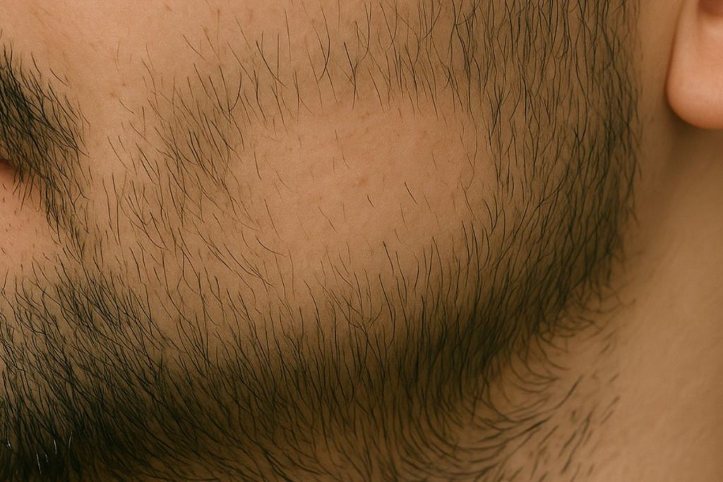 Barbe clairsemée