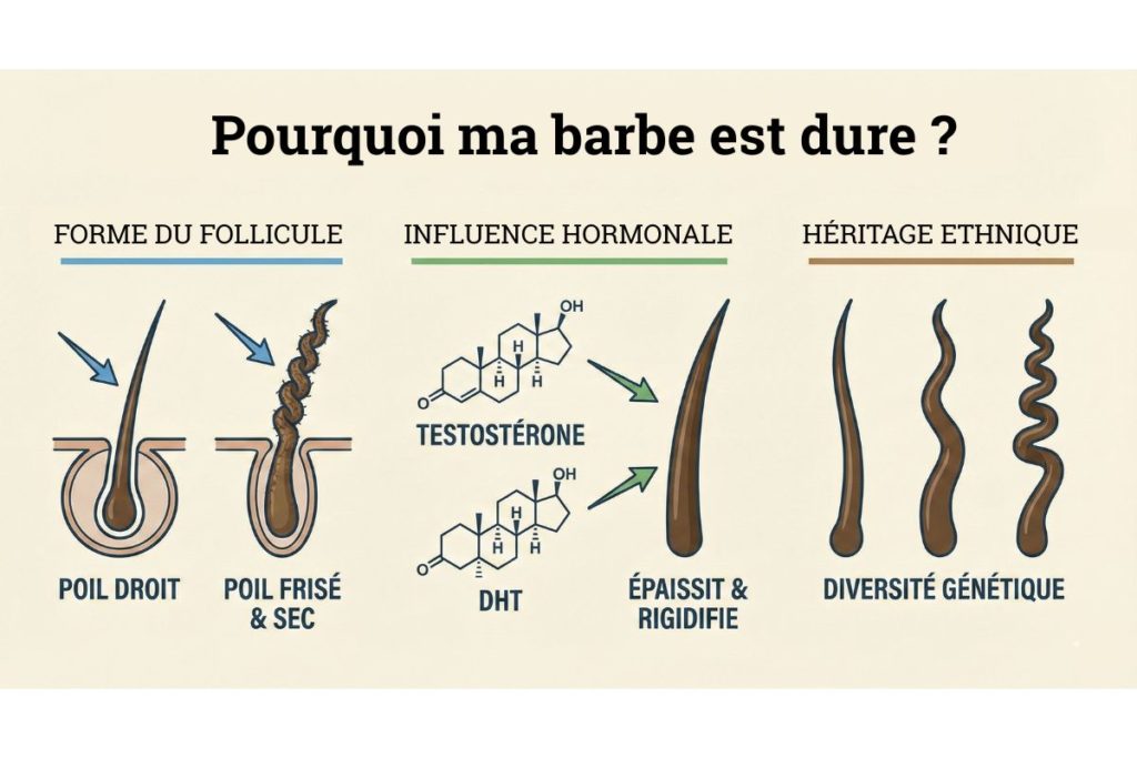 Poils de barbe durs : comment les assouplir ? 1 barbe poil dur 1