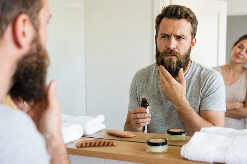 Barbe aux poils durs