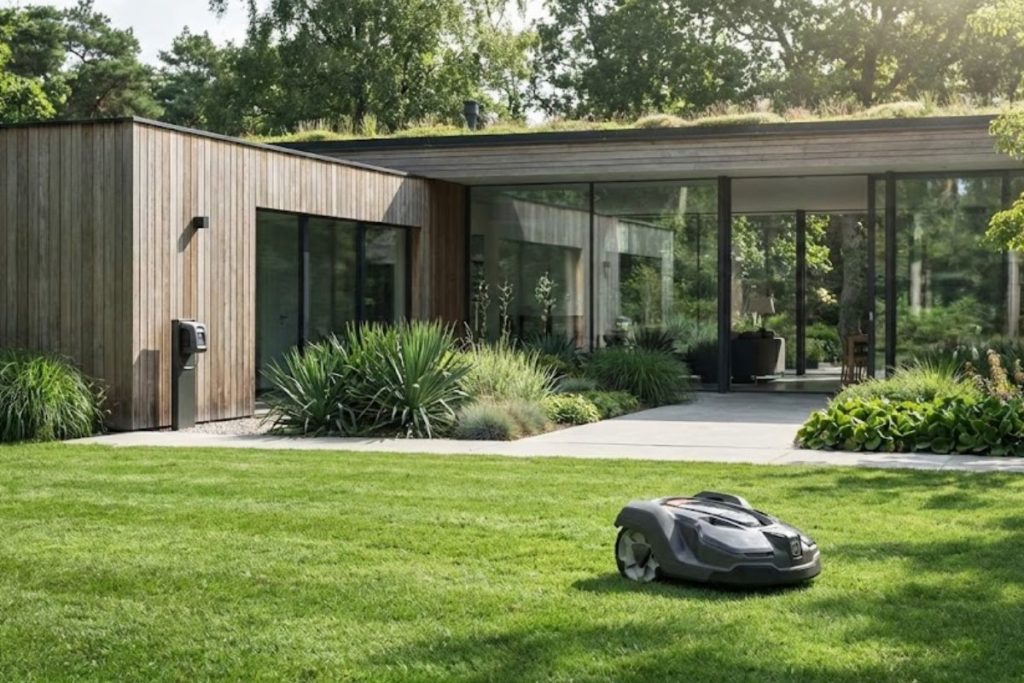 7 critères essentiels lorsque vous êtes à la recherche d'une tondeuse robot 1 Robot tondeuse sur une pelouse