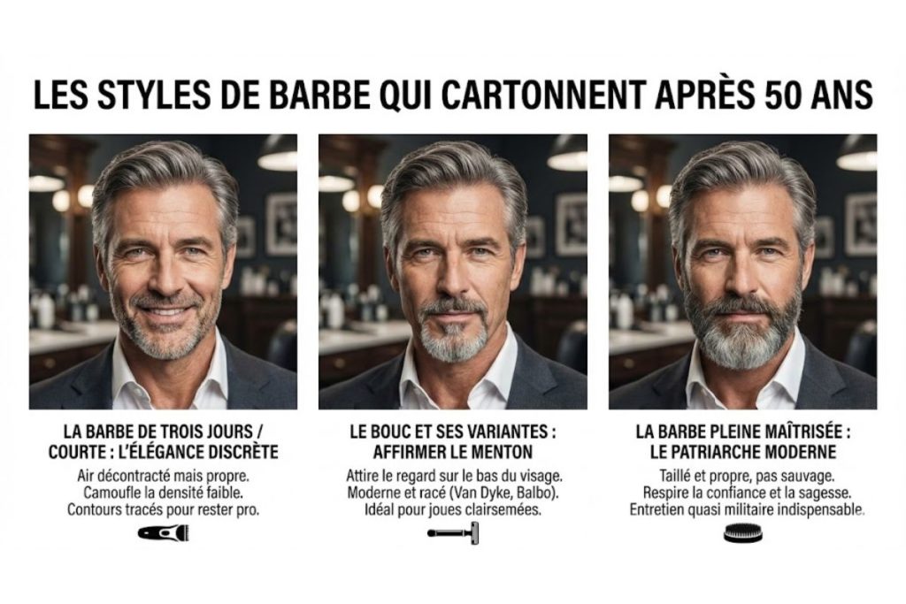 Quelle style de barbe pour un homme de 50 ans ? 3 style barbe homme 50 ans 2