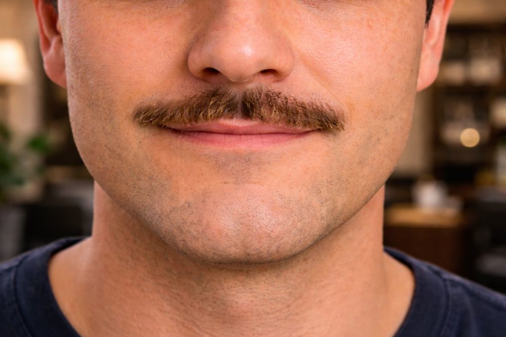 Les différents styles de moustache : laquelle pour votre visage ? 3 Le pinceau de peintre - moustache