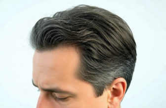 Profil d'un homme aux cheveux foncés et grisonnants, coiffés en arrière. La coupe est nette et élégante, montrant une raie naturelle.