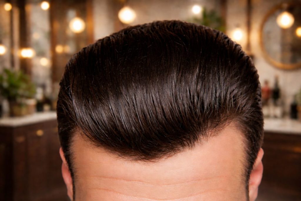 cheveux gominés homme