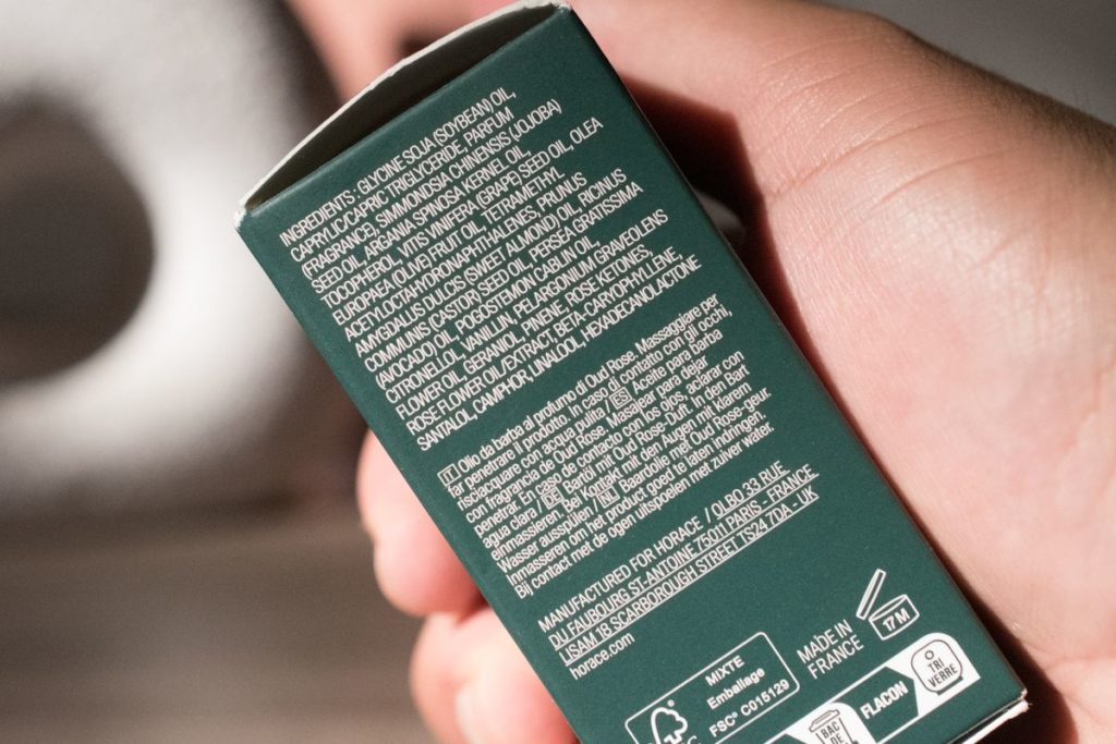 Nouvelle Huile à Barbe Oud Rose Horace : notre avis 5 huile barbe oud rose horace - composition