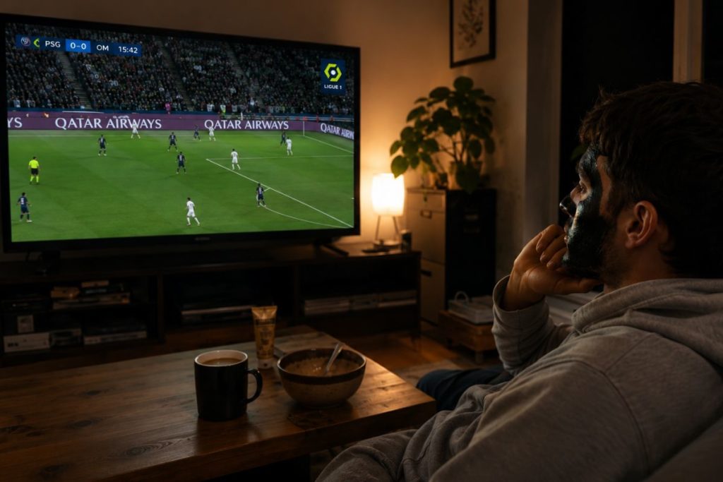 Prendre soin de soi, c'est aussi savoir lâcher prise : entre mes virées chez le barbier et mes soirées matchs 1 match soiree football