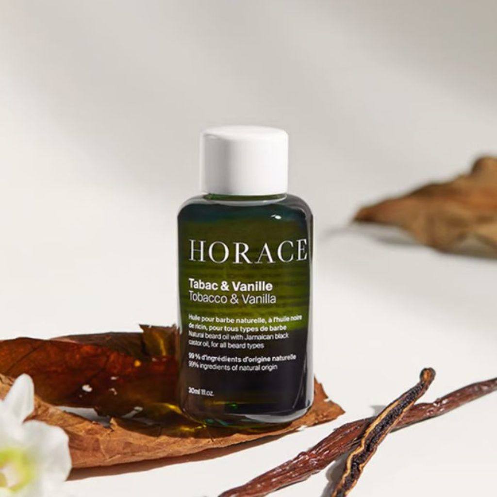 Quelle huile à barbe Horace choisir ? Le guide des 5 senteurs 3 huile tabac et vanille Horace 1