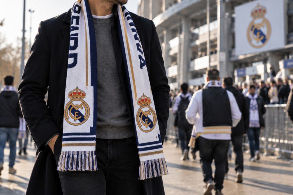 5 façons de porter ses couleurs les soirs de pronostics 2 écharpe du Real Madrid